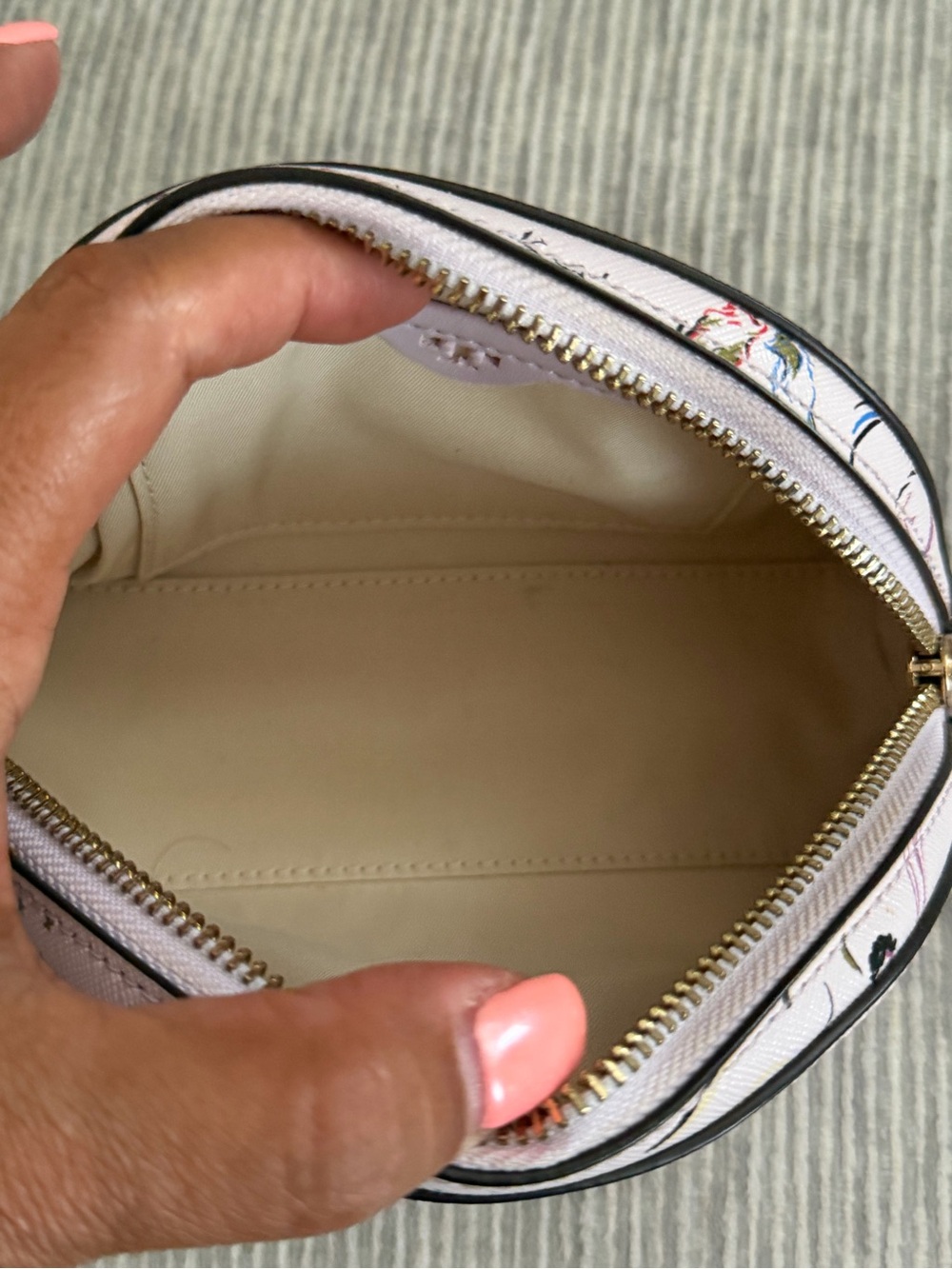 Tory burch poetry of things art print cosmetic pouch NWOT - Picture 7 of 7